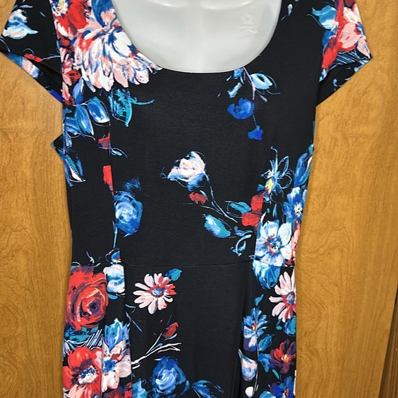 Betsy Johnson dress 12, Black Floral - Picture 5 of 10